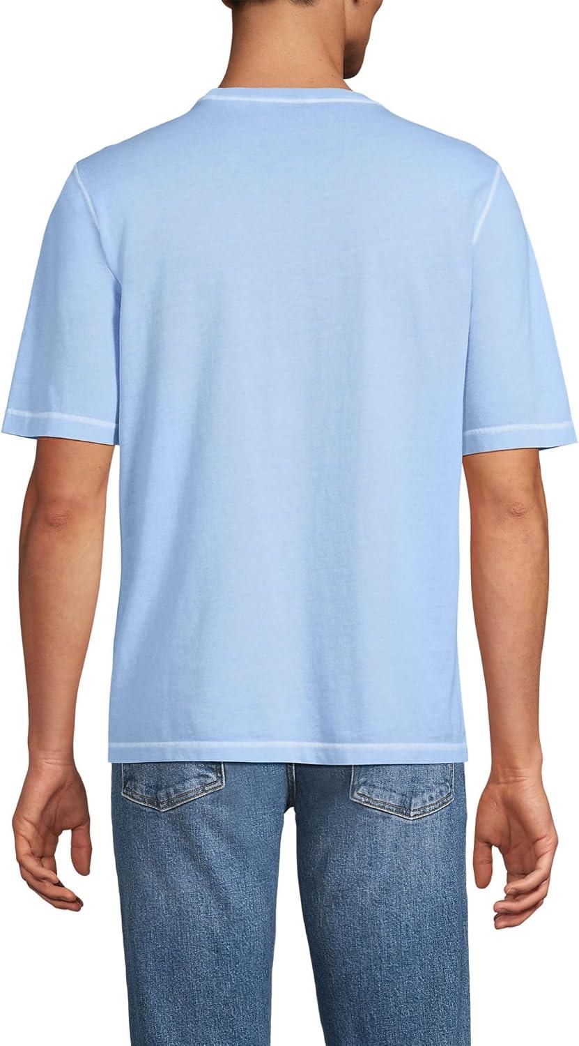 imageLands End Mens SuperT Short Sleeve TShirtPowder Blue Garment Dye