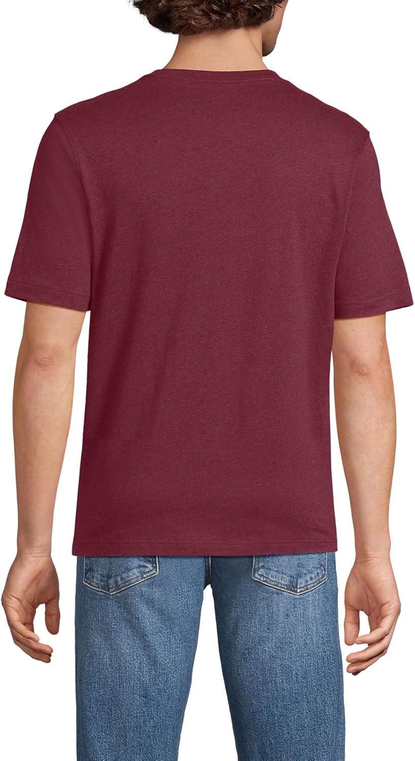 imageLands End Mens SuperT Short Sleeve TShirtRich Burgundy Heather