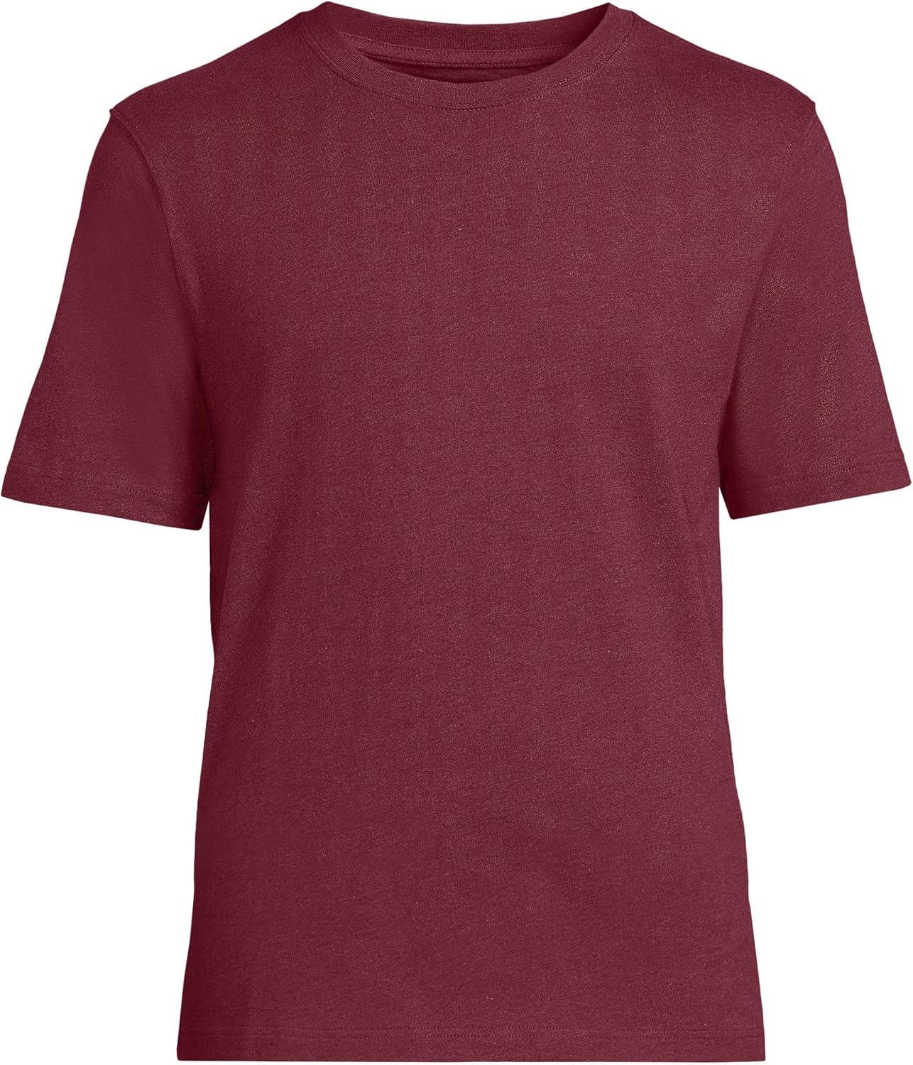 imageLands End Mens SuperT Short Sleeve TShirtRich Burgundy Heather