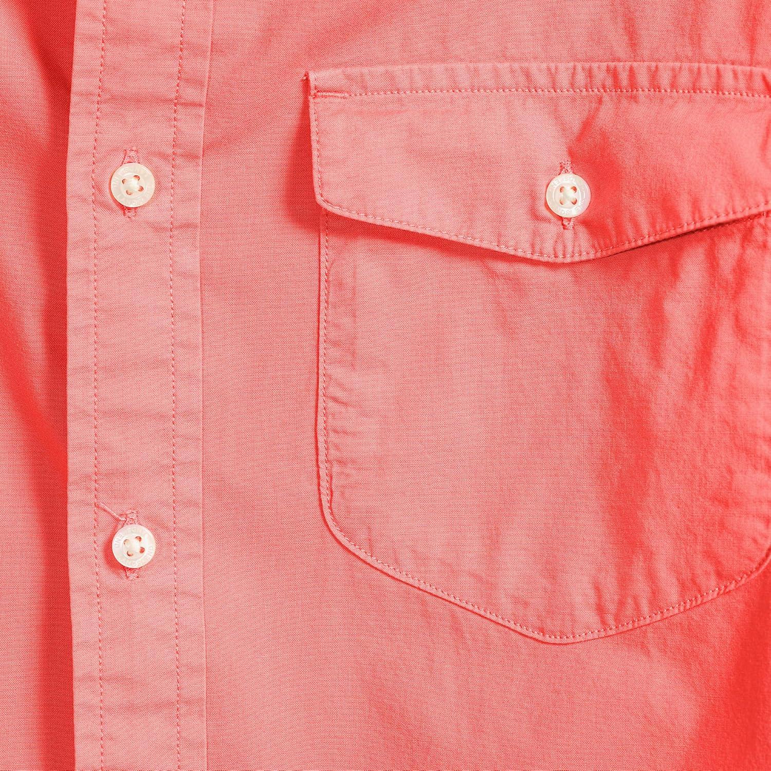 imageLands End Mens Traditional Fit Essential Lightweight Poplin ShirtSea Coral