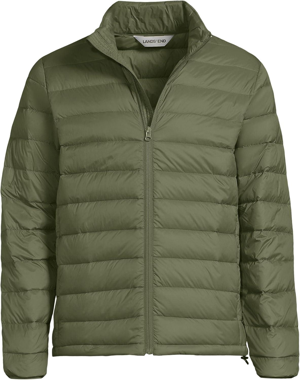 imageLands End Mens Wanderweight Ultralight Packable Down JacketRiver Stone Green