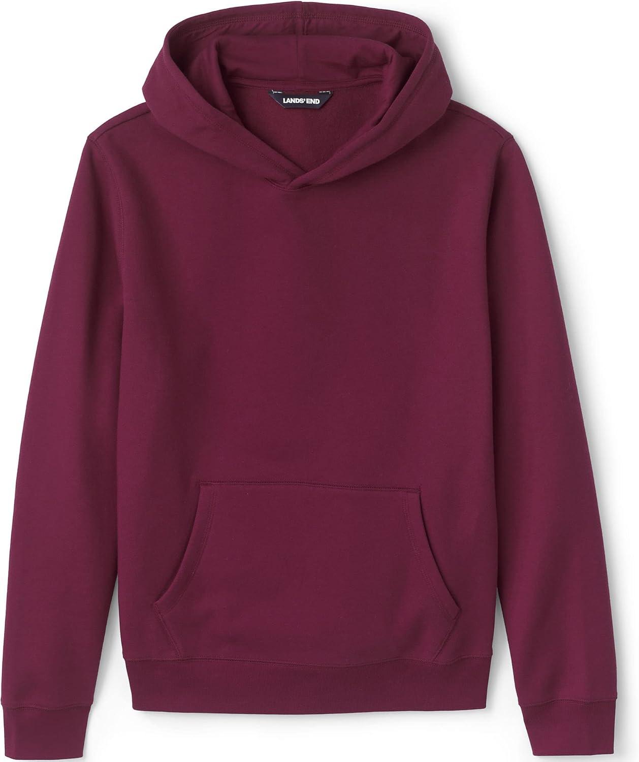 imageLands End School Uniform Adult Hooded Pullover SweatshirtBurgundy