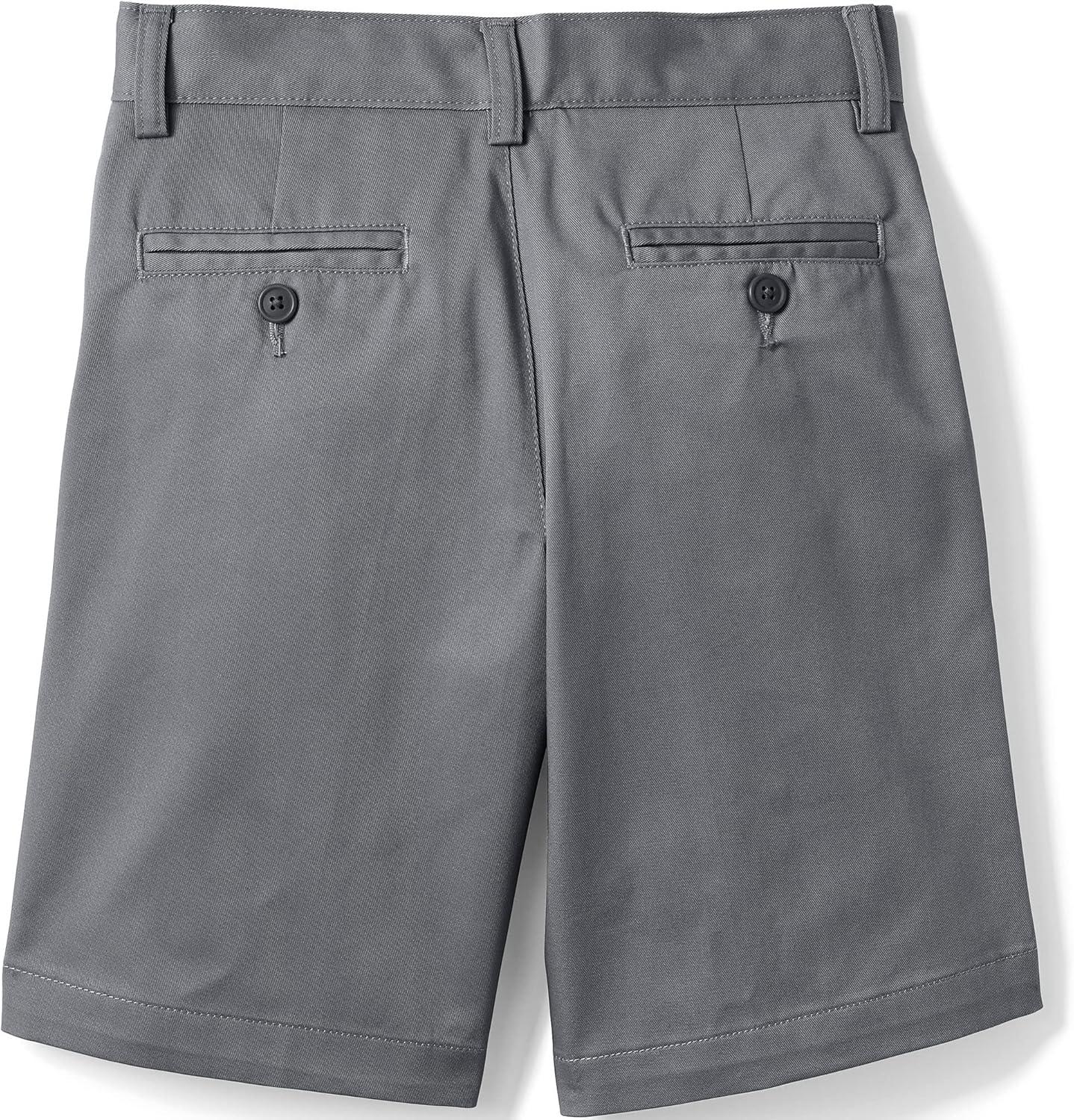 imageLands End School Uniform Boys Plain Front Blend Chino ShortsArctic Gray