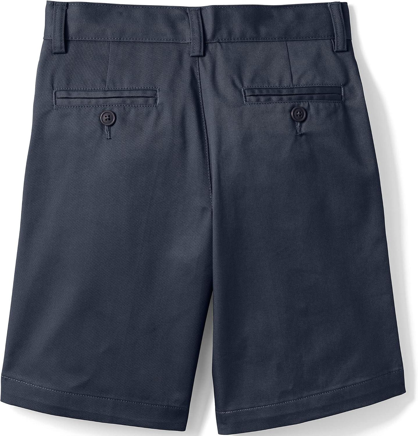 imageLands End School Uniform Boys Plain Front Blend Chino ShortsClassic Navy