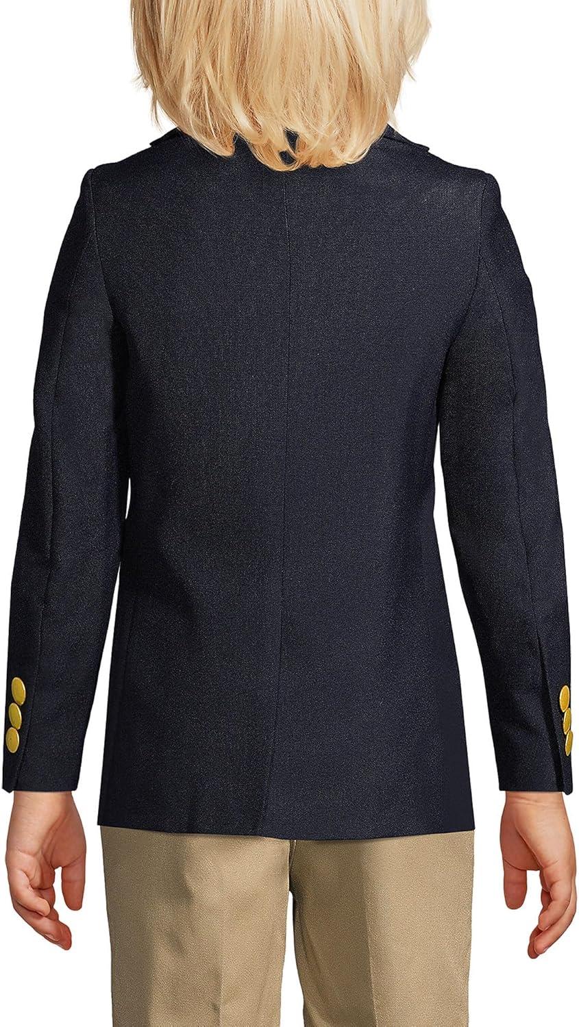 imageLands End School Uniform Boys Tailored Fit Hopsack BlazerDeep Navy