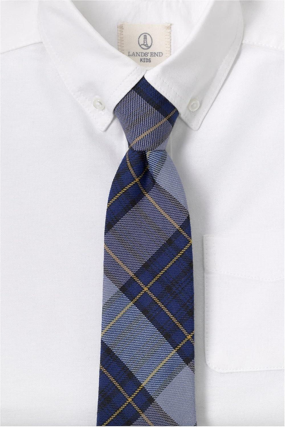 imageLands End School Uniform Kids Plaid To Be Tied TieClassic Navy Plaid