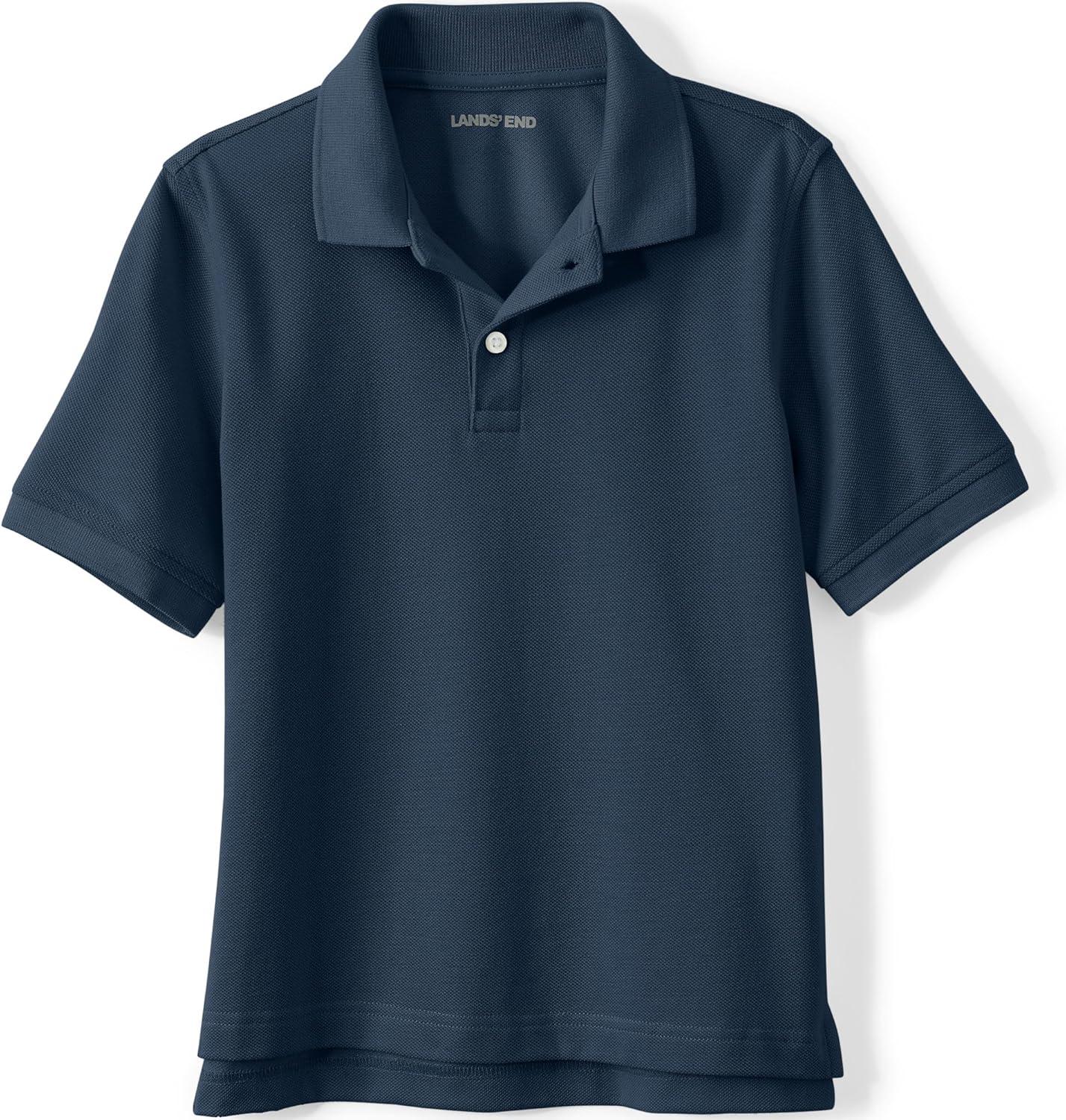 imageLands End School Uniform Kids Short Sleeve Mesh Polo ShirtClassic Navy