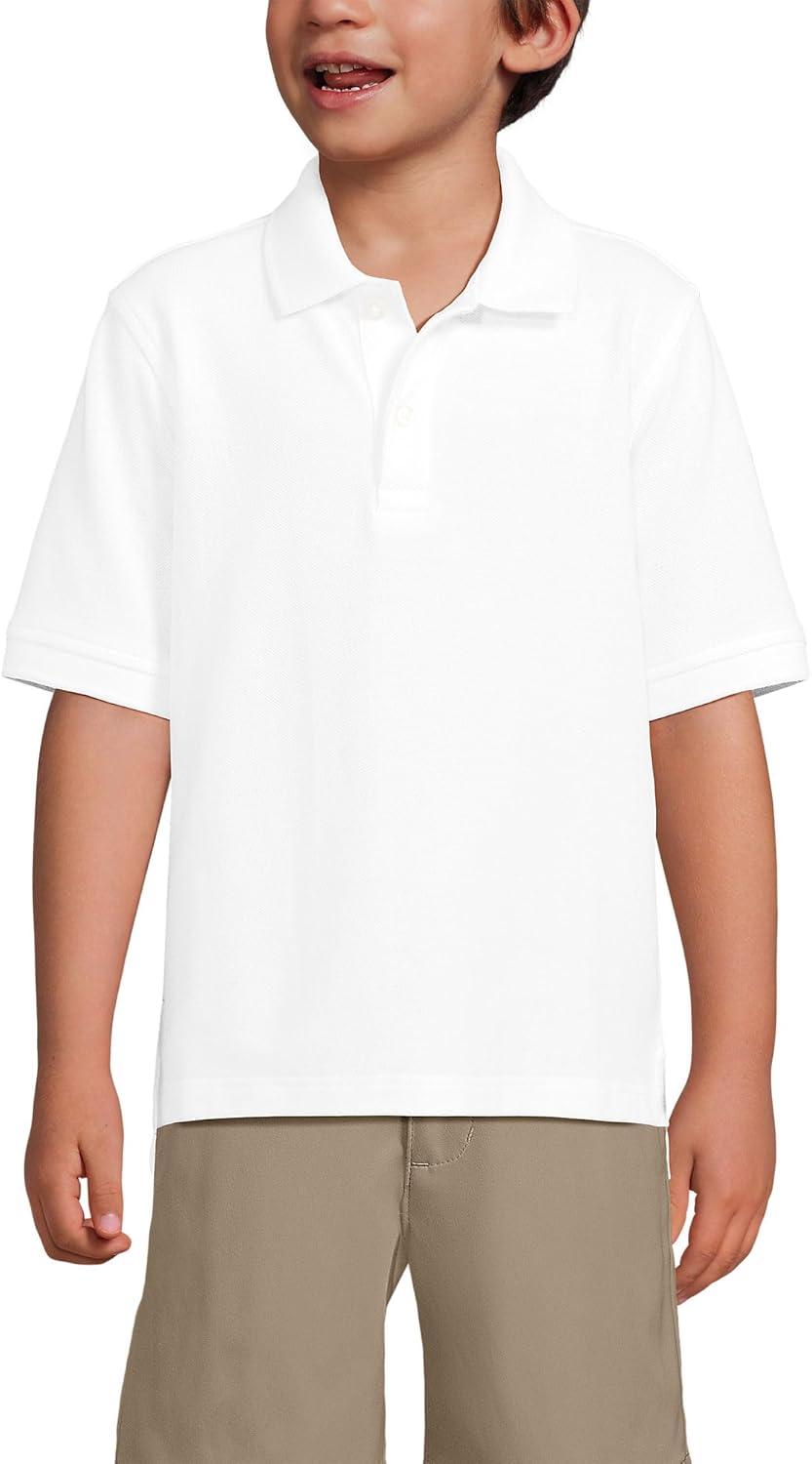 imageLands End School Uniform Kids Short Sleeve Mesh Polo ShirtWhite