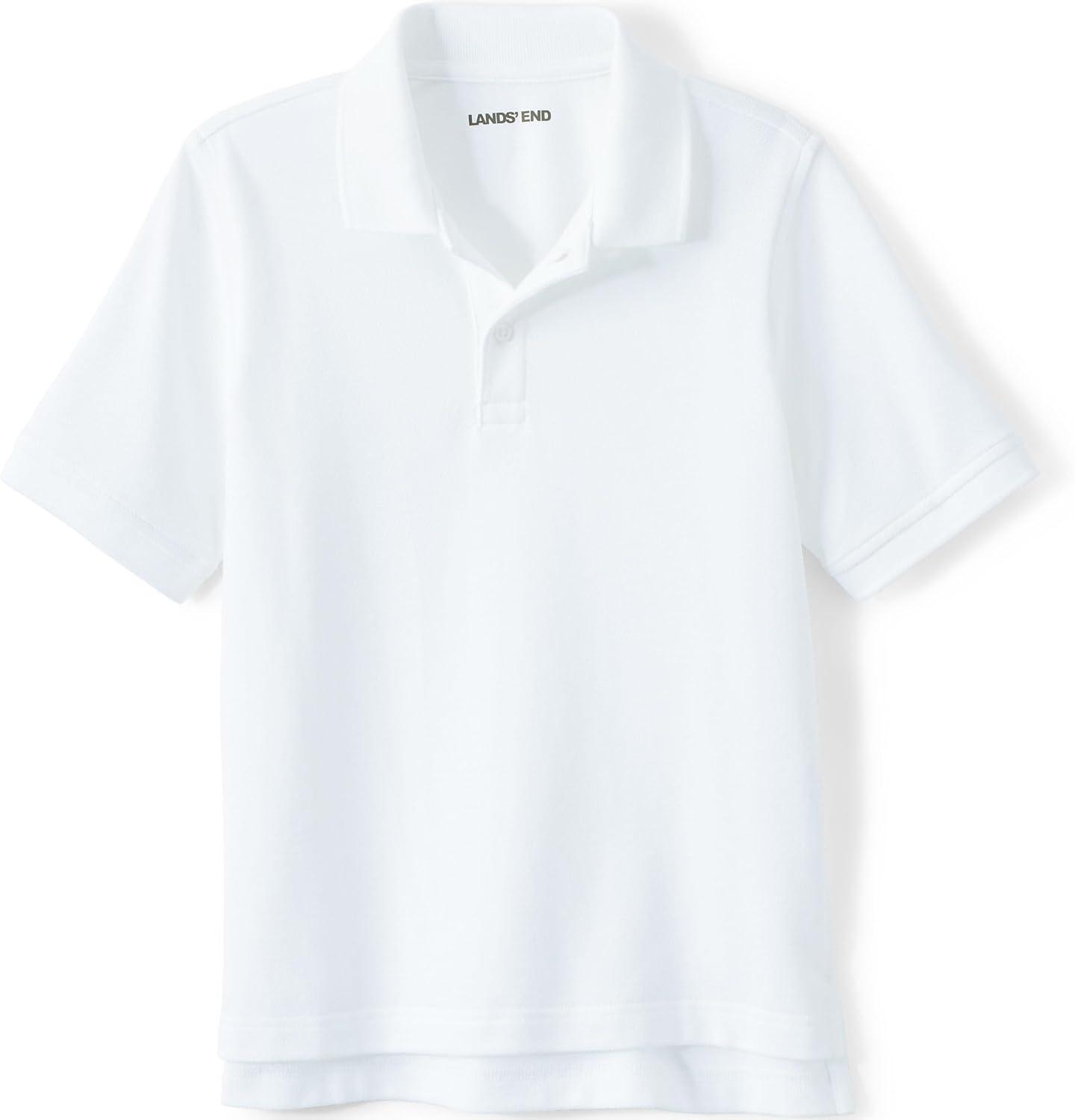 imageLands End School Uniform Kids Short Sleeve Mesh Polo ShirtWhite