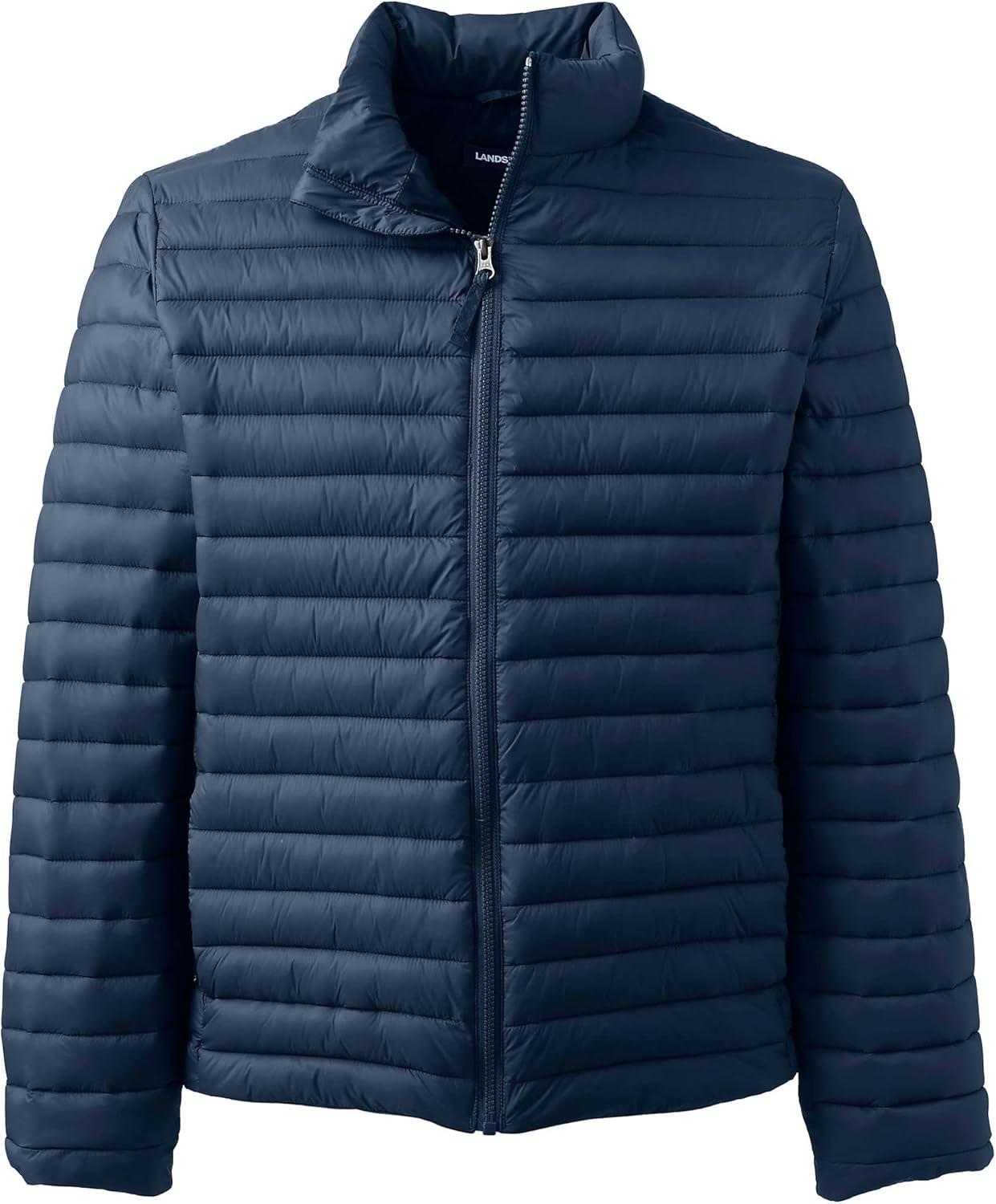 imageLands End School Uniform Mens ThermoPlume JacketClassic Navy