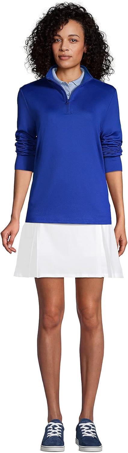 imageLands End School Uniform Womens Quarter Zip PulloverCobalt