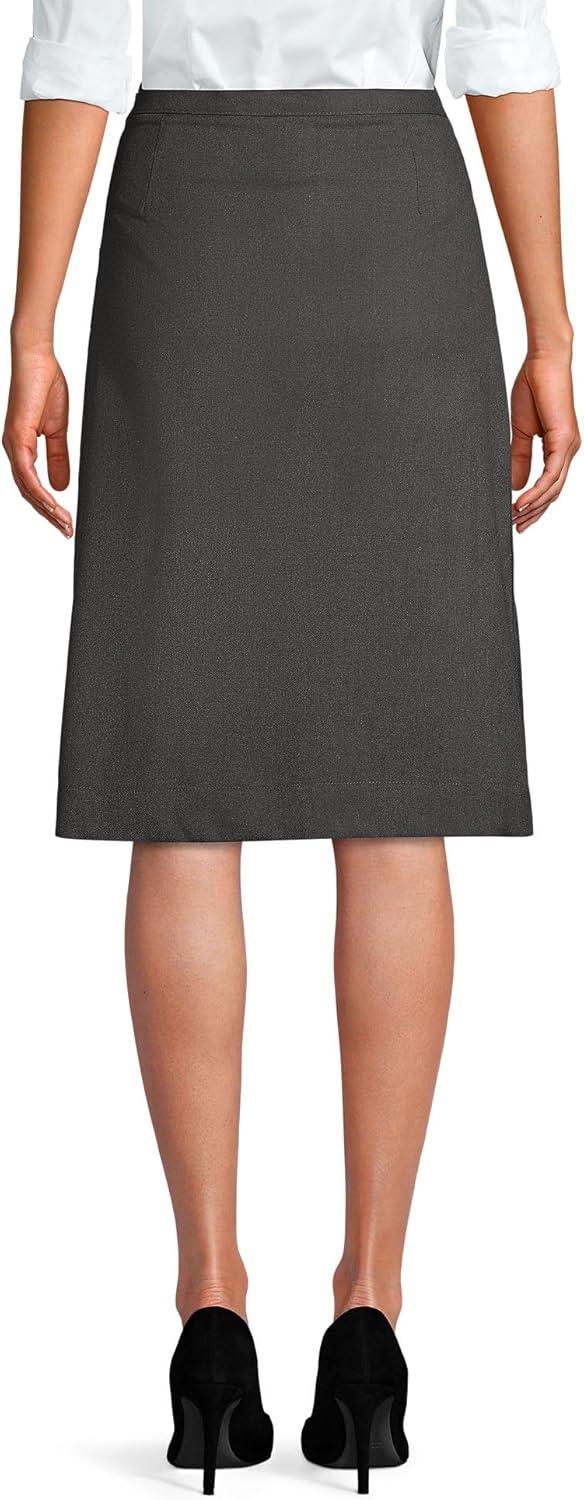 imageLands End School Uniform Womens Solid Aline Skirt Below The KneeAcademic Gray