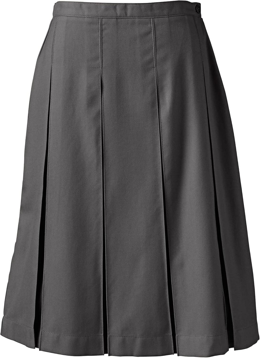 imageLands End School Uniform Womens Solid Box Pleat Skirt Below The KneeGray