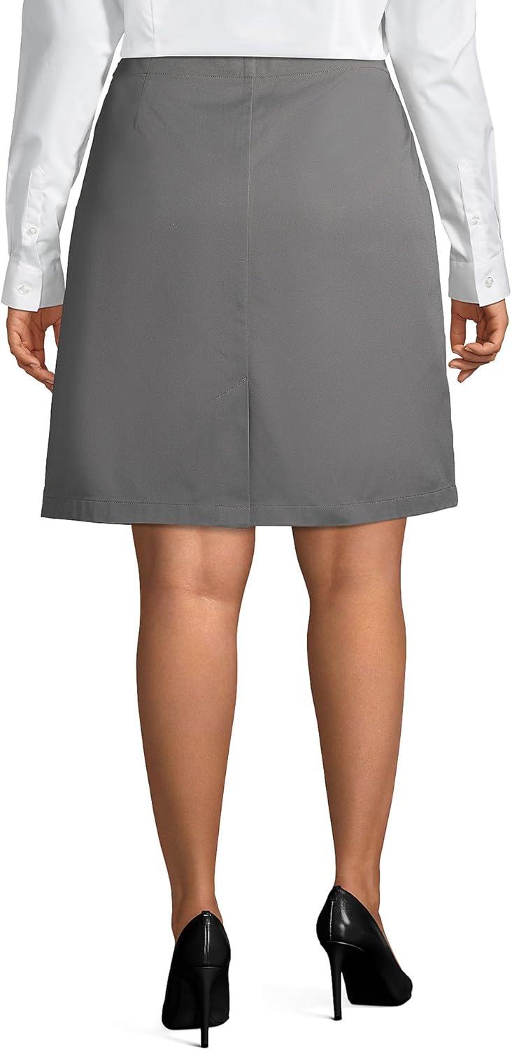 imageLands End School Uniform Young Womens Blend Chino Skort Top of KneeArctic Gray