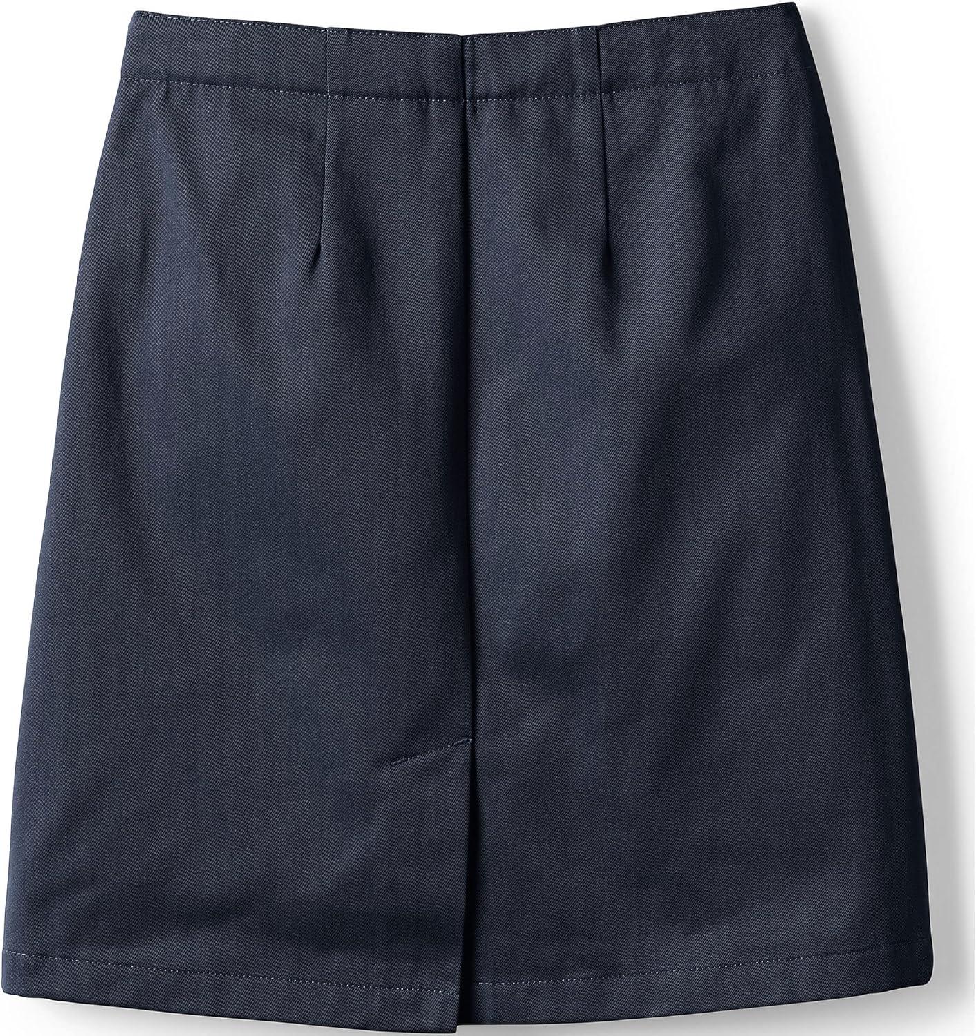 imageLands End School Uniform Young Womens Blend Chino Skort Top of KneeClassic Navy
