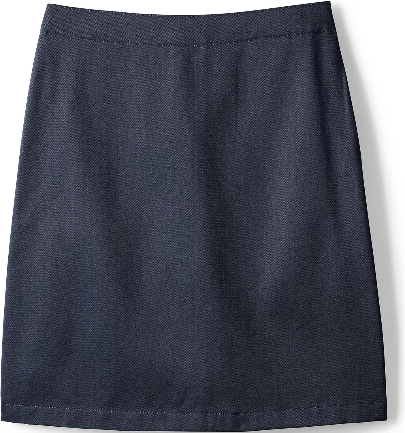 imageLands End School Uniform Young Womens Blend Chino Skort Top of KneeClassic Navy