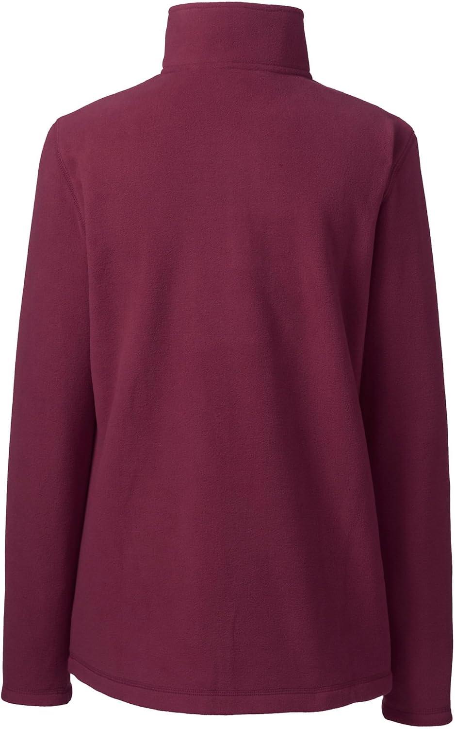 imageLands End School Uniform Young Womens Lightweight Fleece Quarter Zip PulloverBurgundy