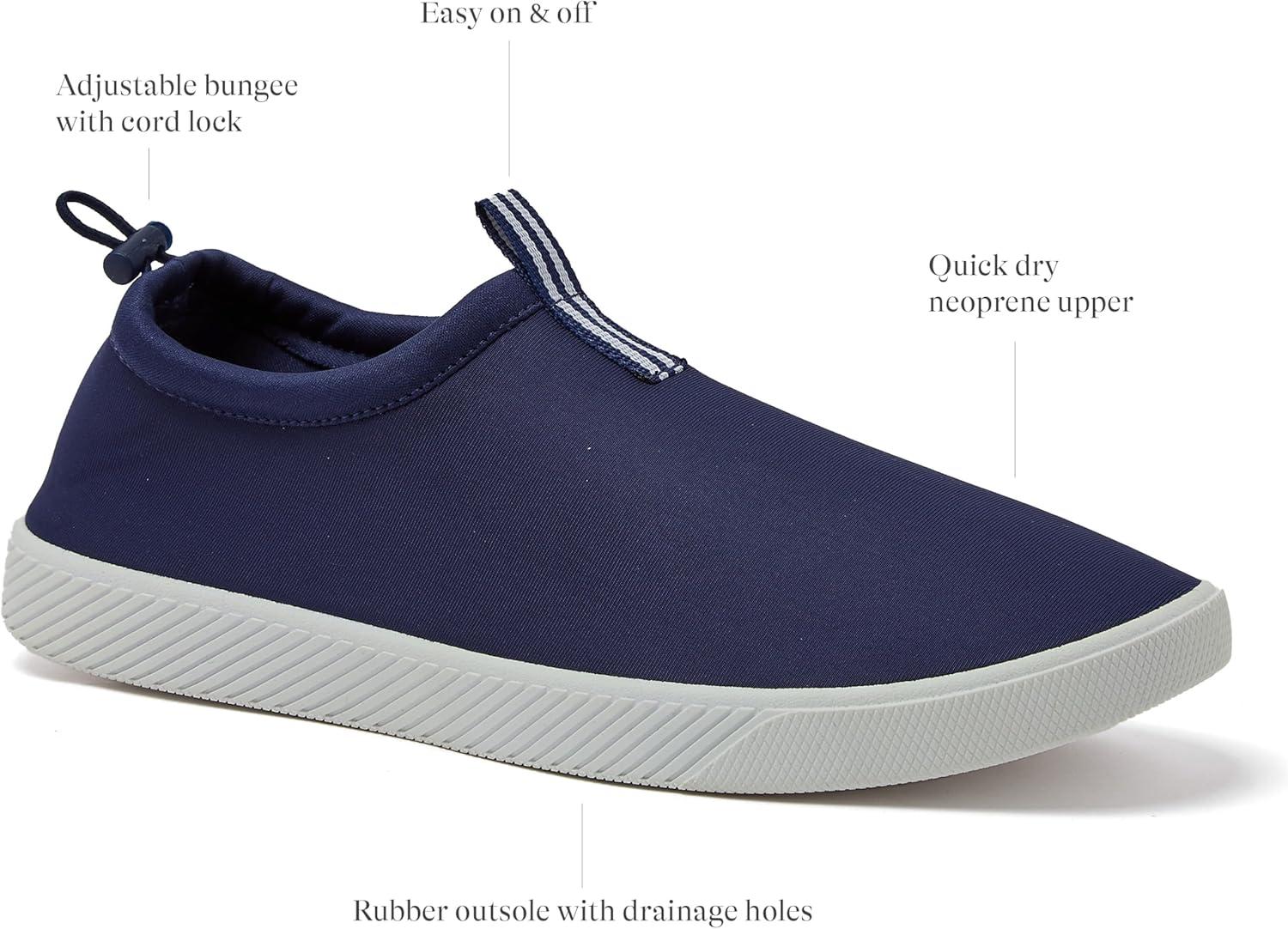 imageLands End Slip On Water Shoes Men Quick Dry Neoprene Sport Mens Water Shoes for Beach Pool or River with Drainage Holes Navy Blue or Black Size 715 Aqua Swim Shoes for MenDeep Sea Navy