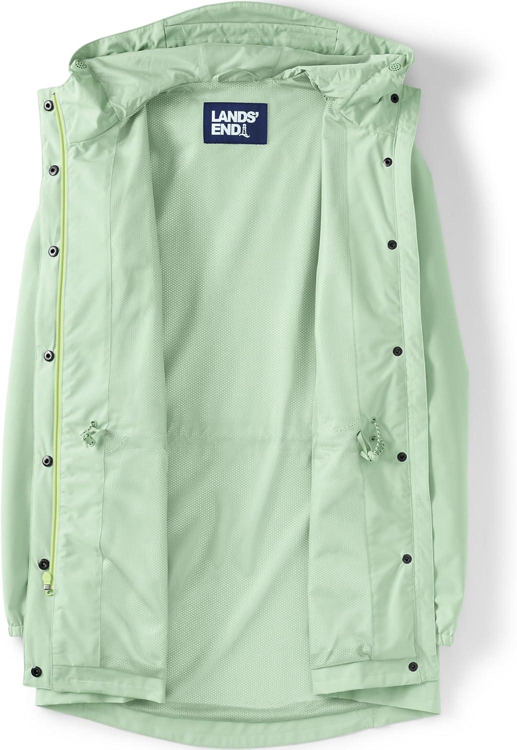 imageLands End Squall Packable Waterproof RaincoatIcy Mint Green