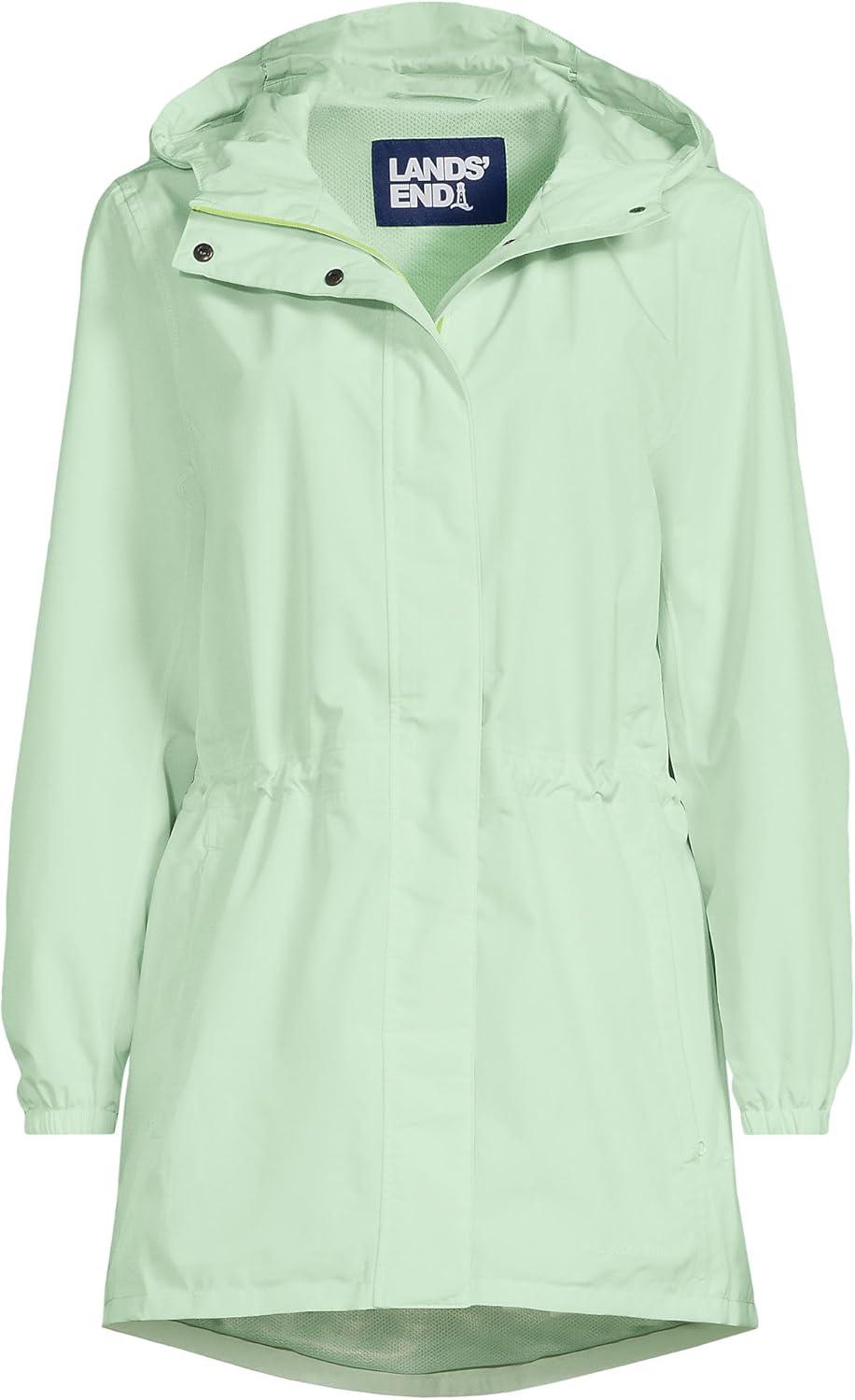 imageLands End Squall Packable Waterproof RaincoatIcy Mint Green