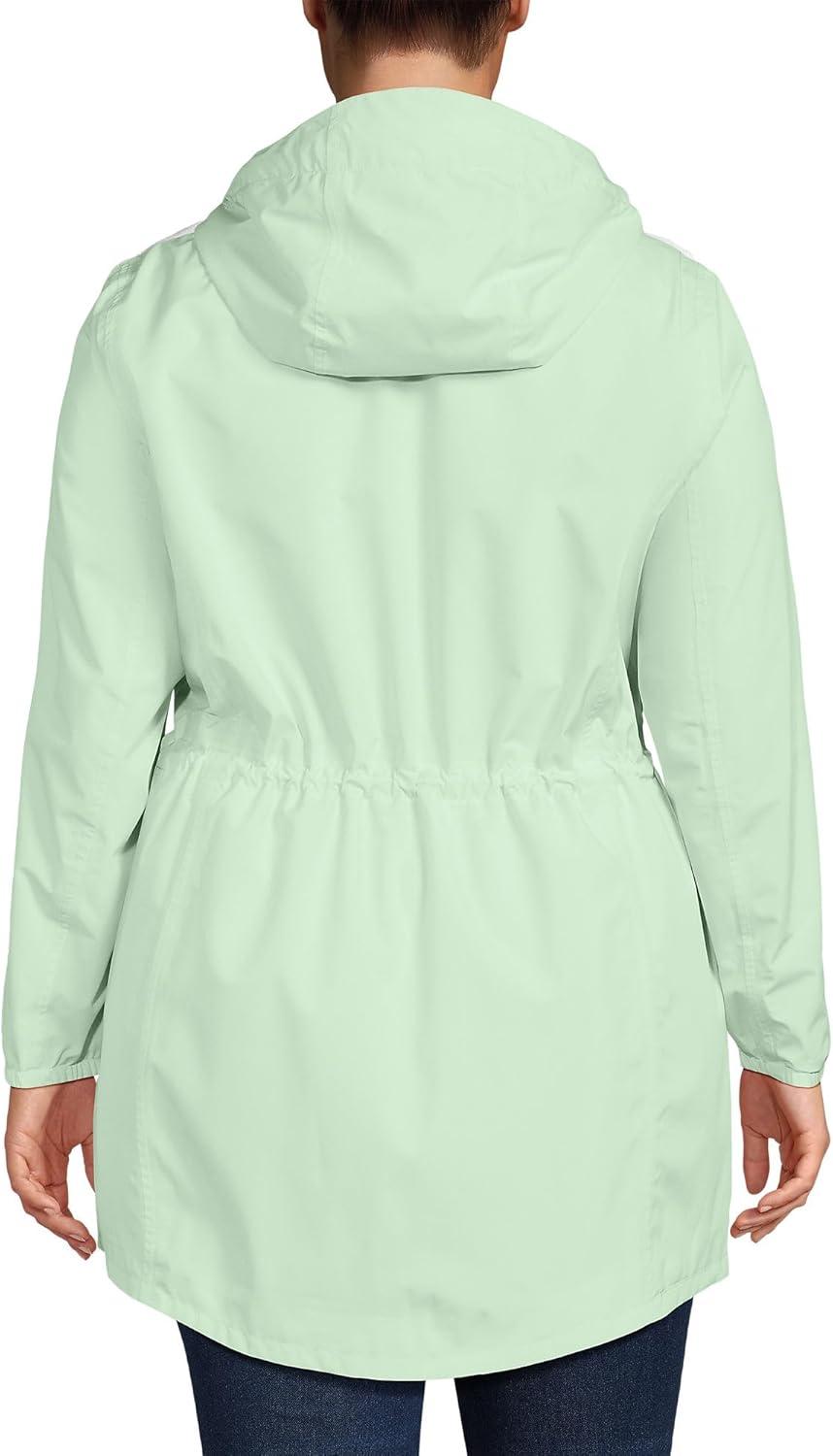 imageLands End Squall Packable Waterproof RaincoatIcy Mint Green