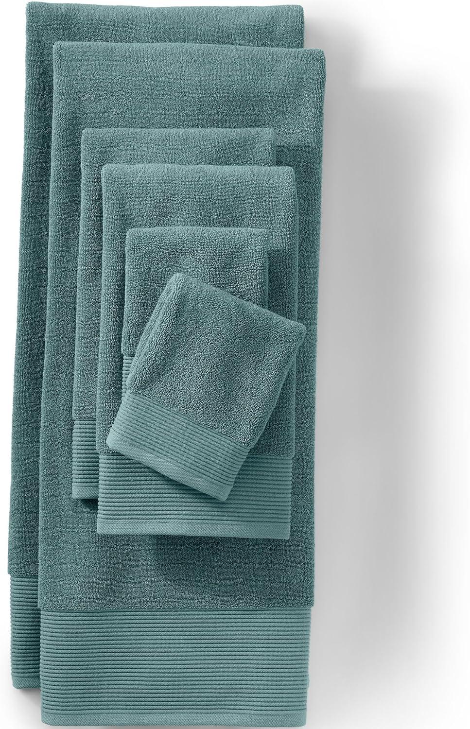 imageLands End Turkish Luxe Towel Classic Khaki Washcloth SetTourmaline