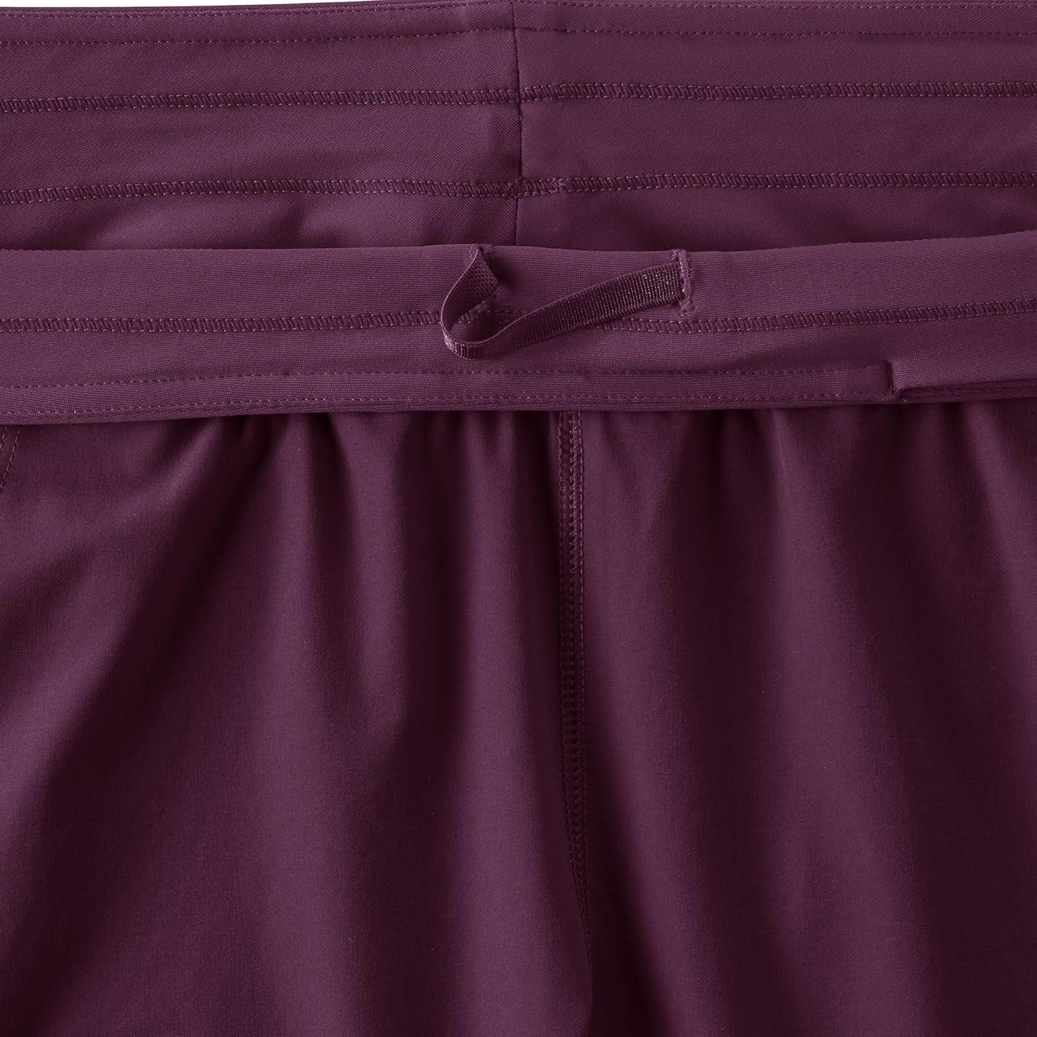 imageLands End Womens 3quot Quick Dry Elastic Waist Board Shorts Swim Coverup Shorts with PantyDark Wine