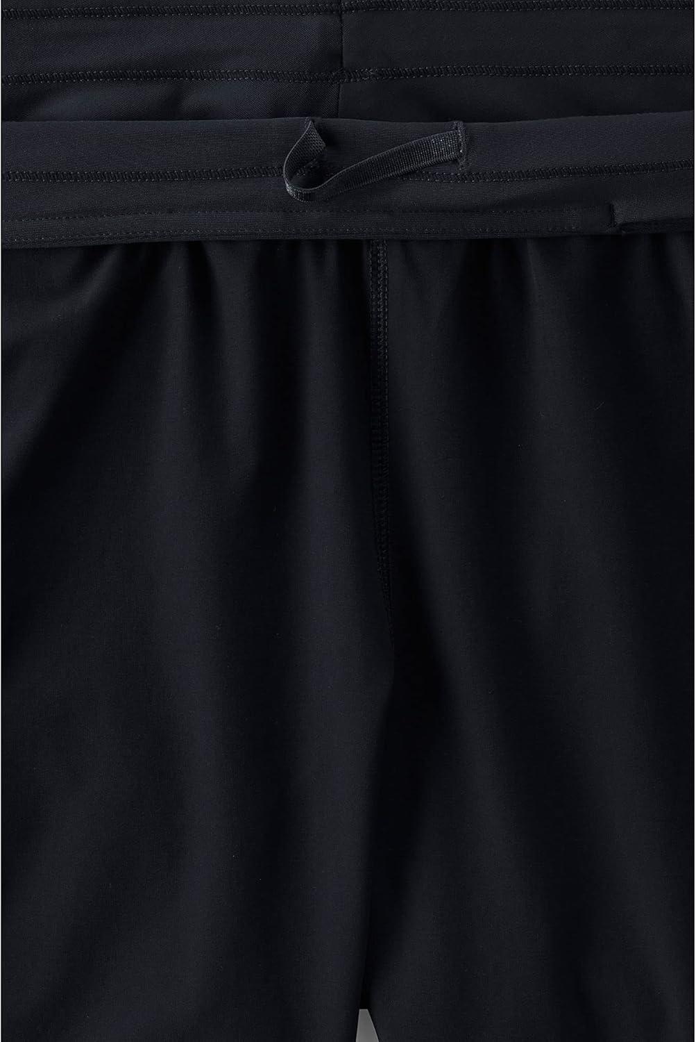 imageLands End Womens 9quot Quick Dry Elastic Waist Modest Board Shorts Swim Coverup ShortsBlack