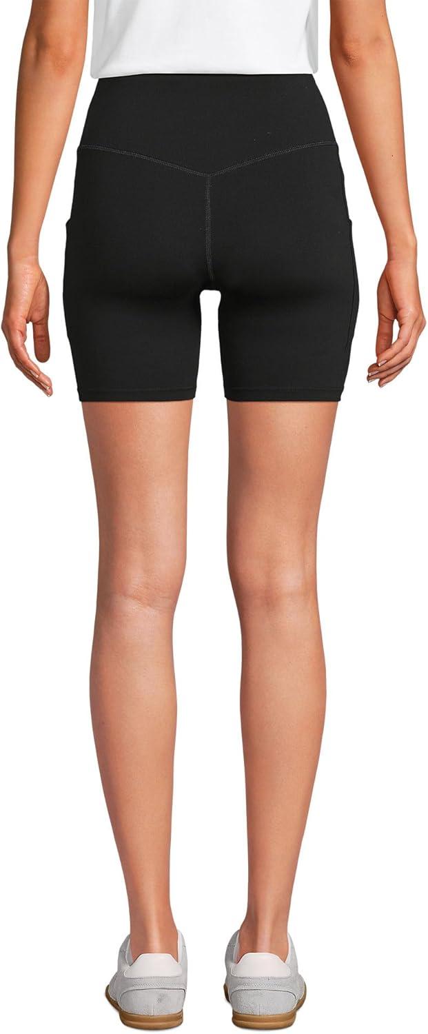 imageLands End Womens Active High Impact 7quot Pocket Bike ShortsBlack