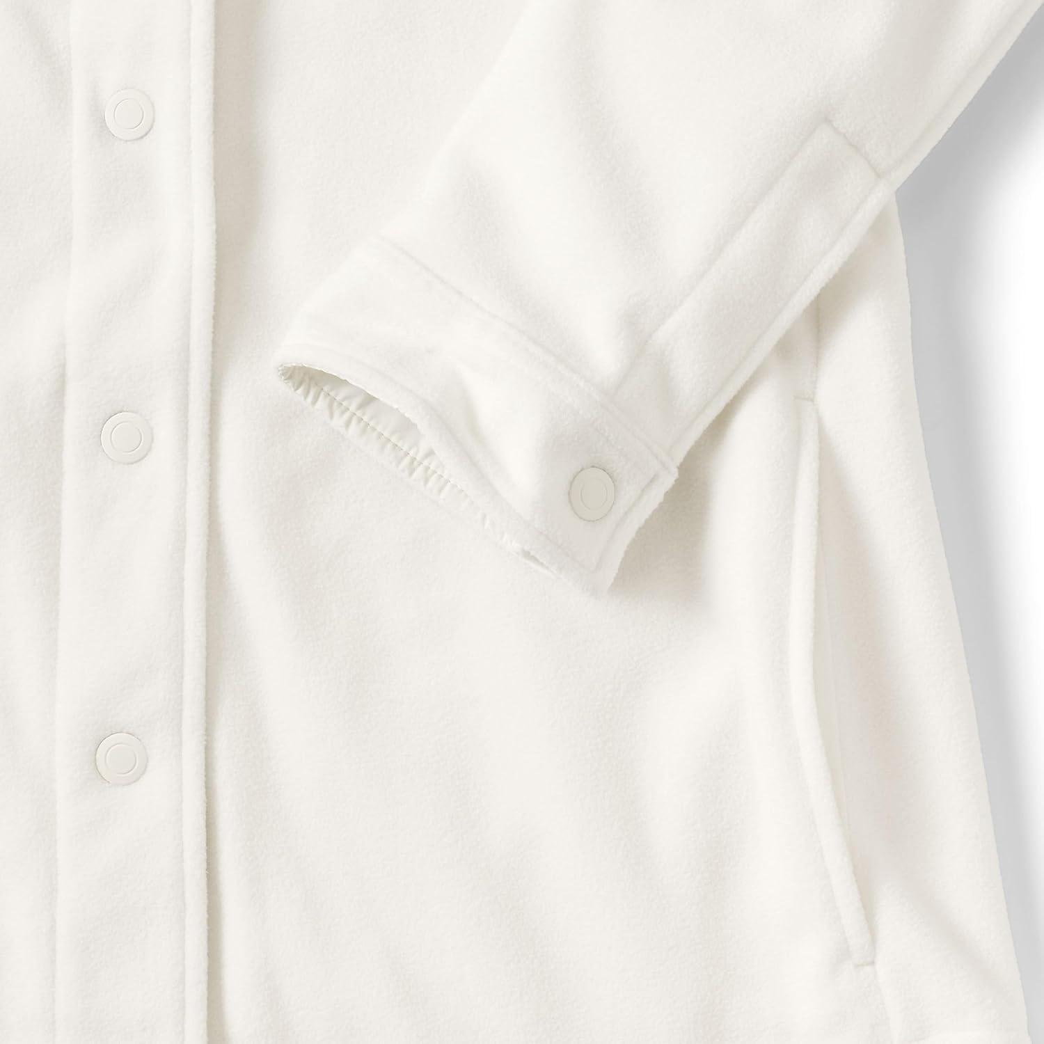 imageLands End Womens Anyweather Fleece Shirt JacketIvory