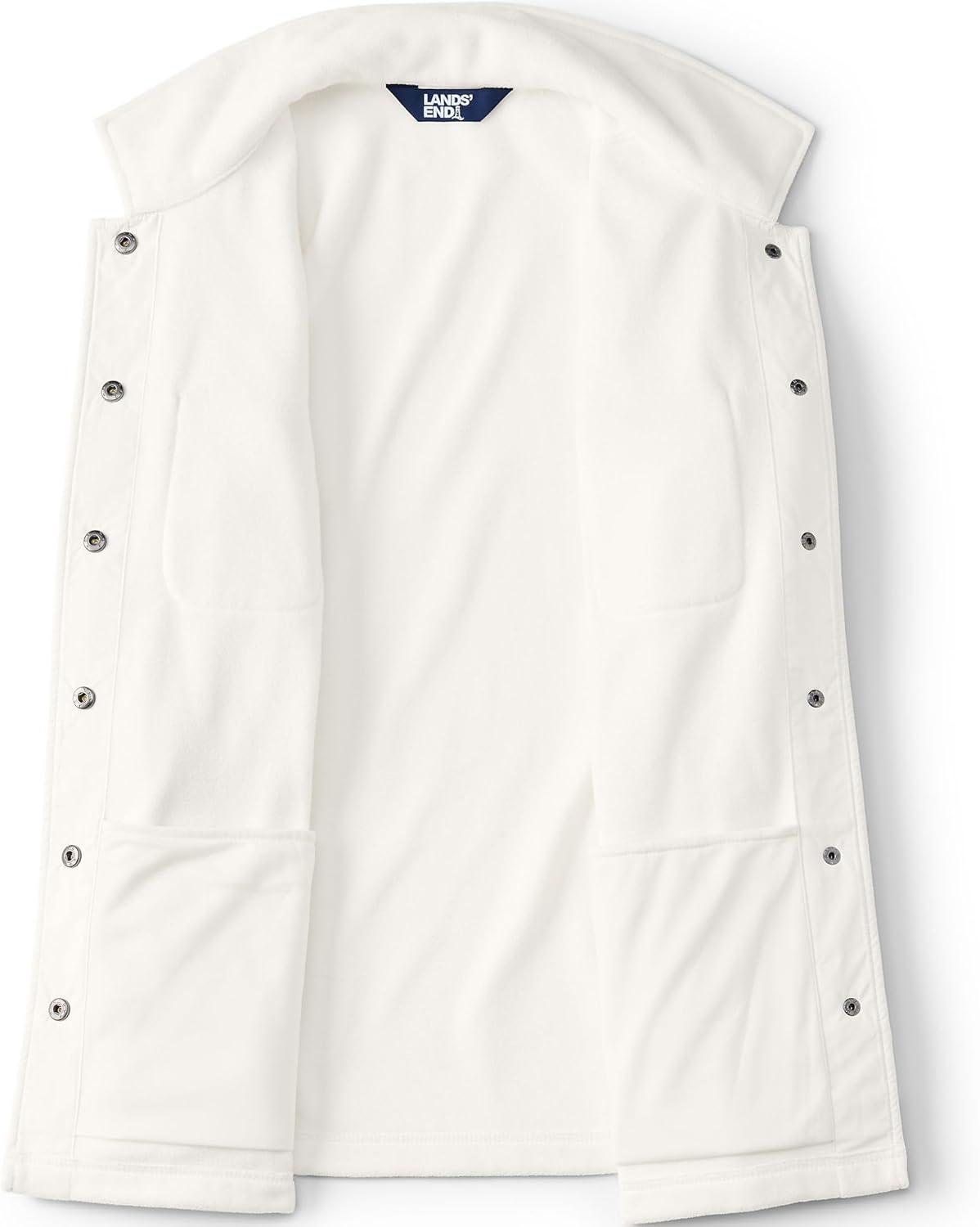 imageLands End Womens Anyweather Fleece Shirt JacketIvory