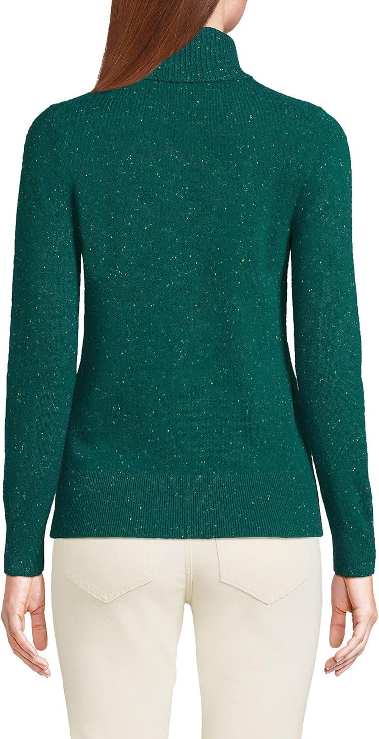 imageLands End Womens Cashmere Turtleneck SweaterBright Evergreen