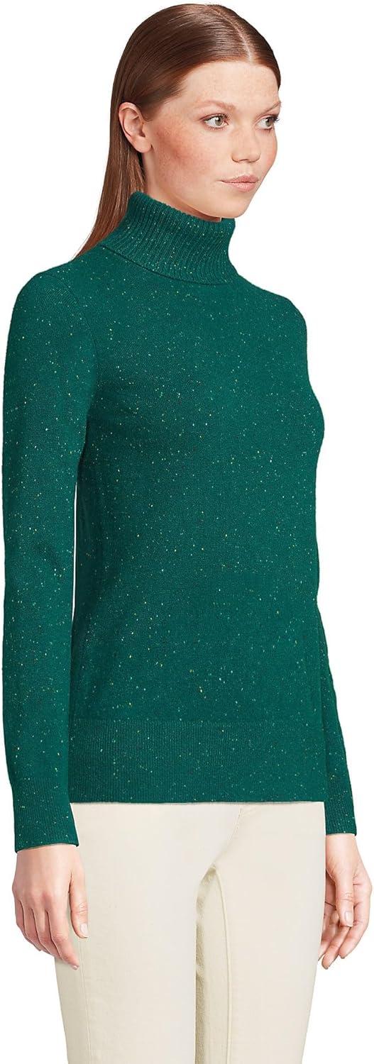 imageLands End Womens Cashmere Turtleneck SweaterBright Evergreen