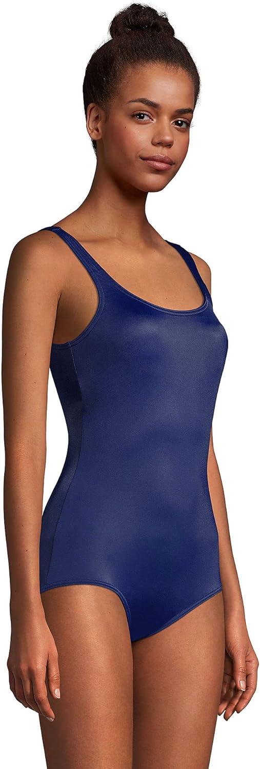 imageLands End Womens Chlorine Resistant Soft Cup Tugless Sporty One Piece SwimsuitDeep Sea Navy