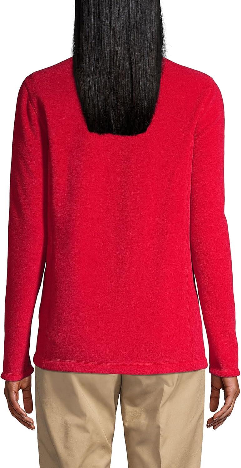 imageLands End Womens FullZip MidWeight Fleece JacketRed