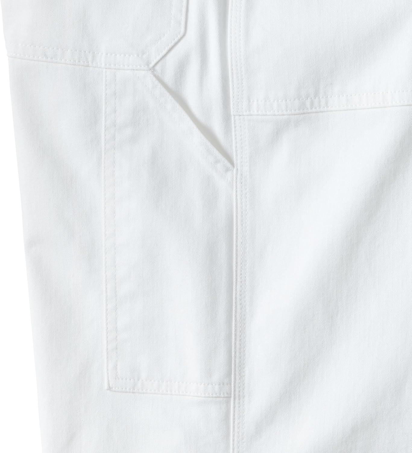 imageLands End Womens Herringbone Chino High Rise Utility PantsWhite