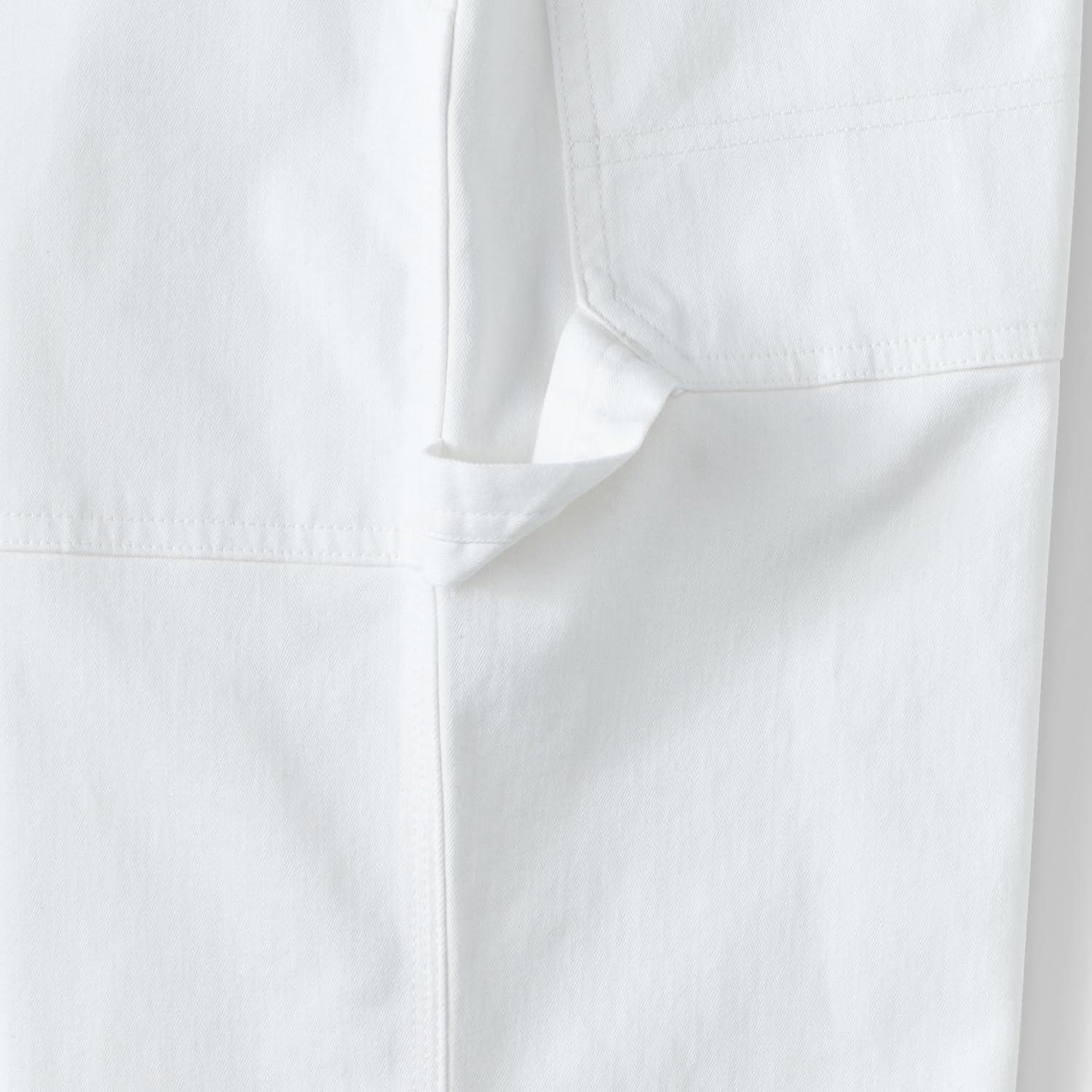 imageLands End Womens Herringbone Chino High Rise Utility PantsWhite