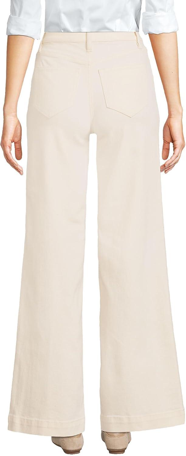 imageLands End Womens Recover High Rise Wide Leg JeansNatural