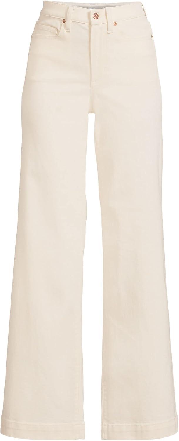 imageLands End Womens Recover High Rise Wide Leg JeansNatural