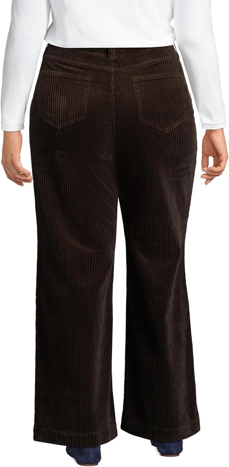 imageLands End Womens Recover High Rise Wide Leg JeansRich Coffee