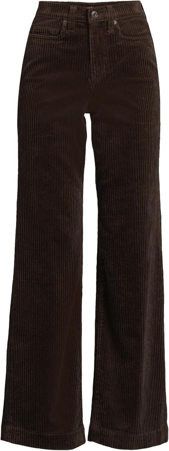 imageLands End Womens Recover High Rise Wide Leg JeansRich Coffee