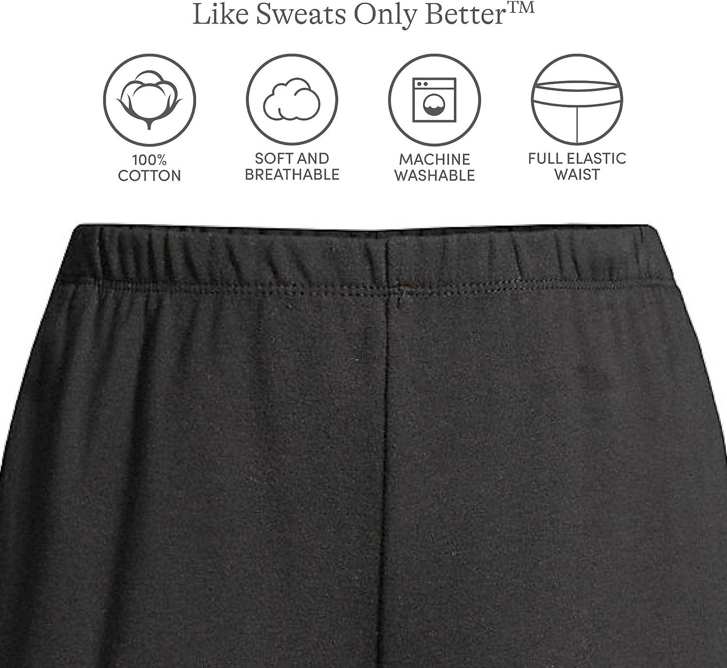 imageLands End Womens Relaxed Fit Sport Knit High Rise Pants Soft Cotton PullOn with Elastic WaistBlack