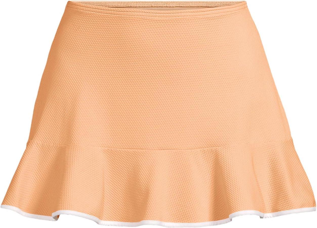 imageLands End Womens Ruffle Hem Mini Swim SkirtOrange MistWhite
