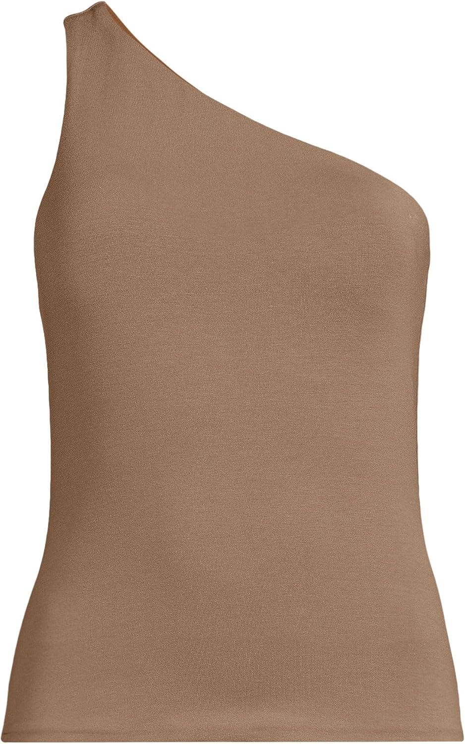 imageLands End Womens Slender One Shoulder TopHoney Beige