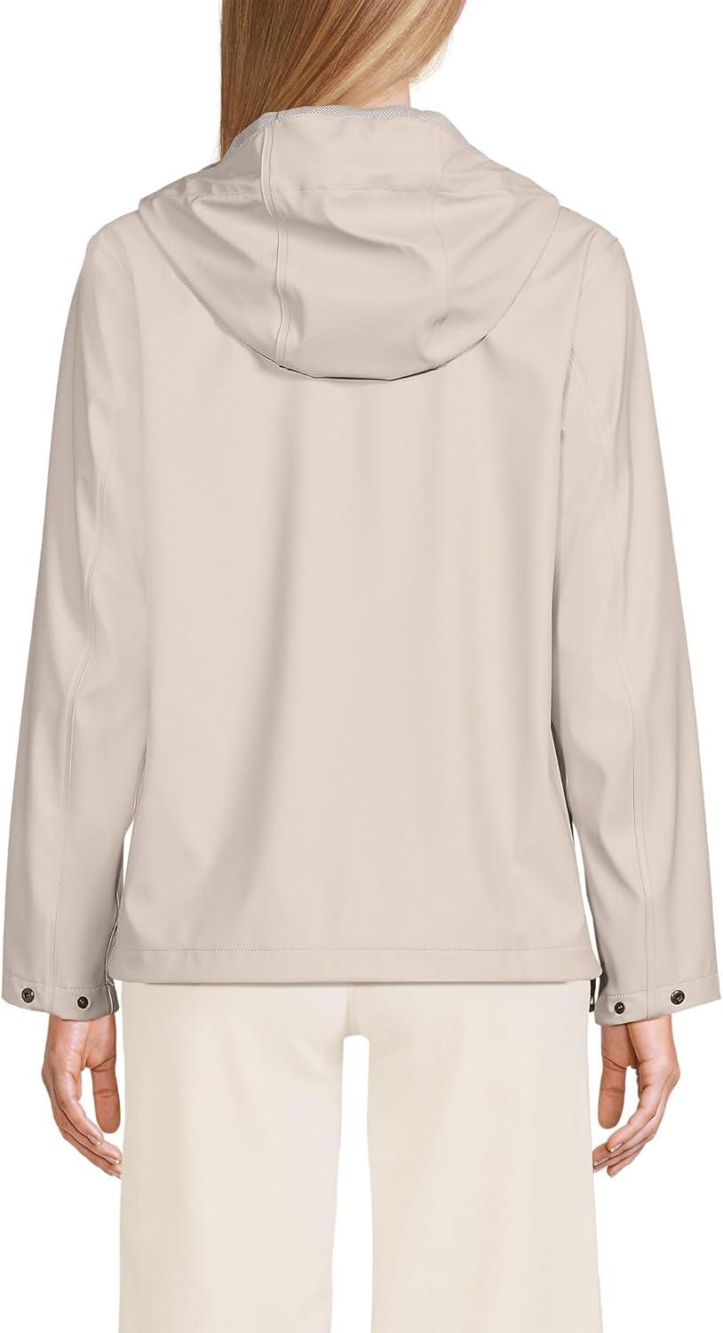 imageLands End Womens Squall Waterproof Rain Slicker JacketDusk Gray