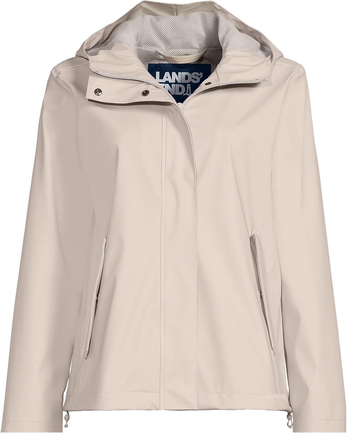 imageLands End Womens Squall Waterproof Rain Slicker JacketDusk Gray