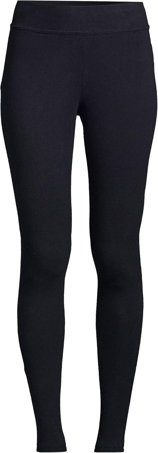 imageLands End Womens Starfish Mid Rise Knit LeggingsBlack