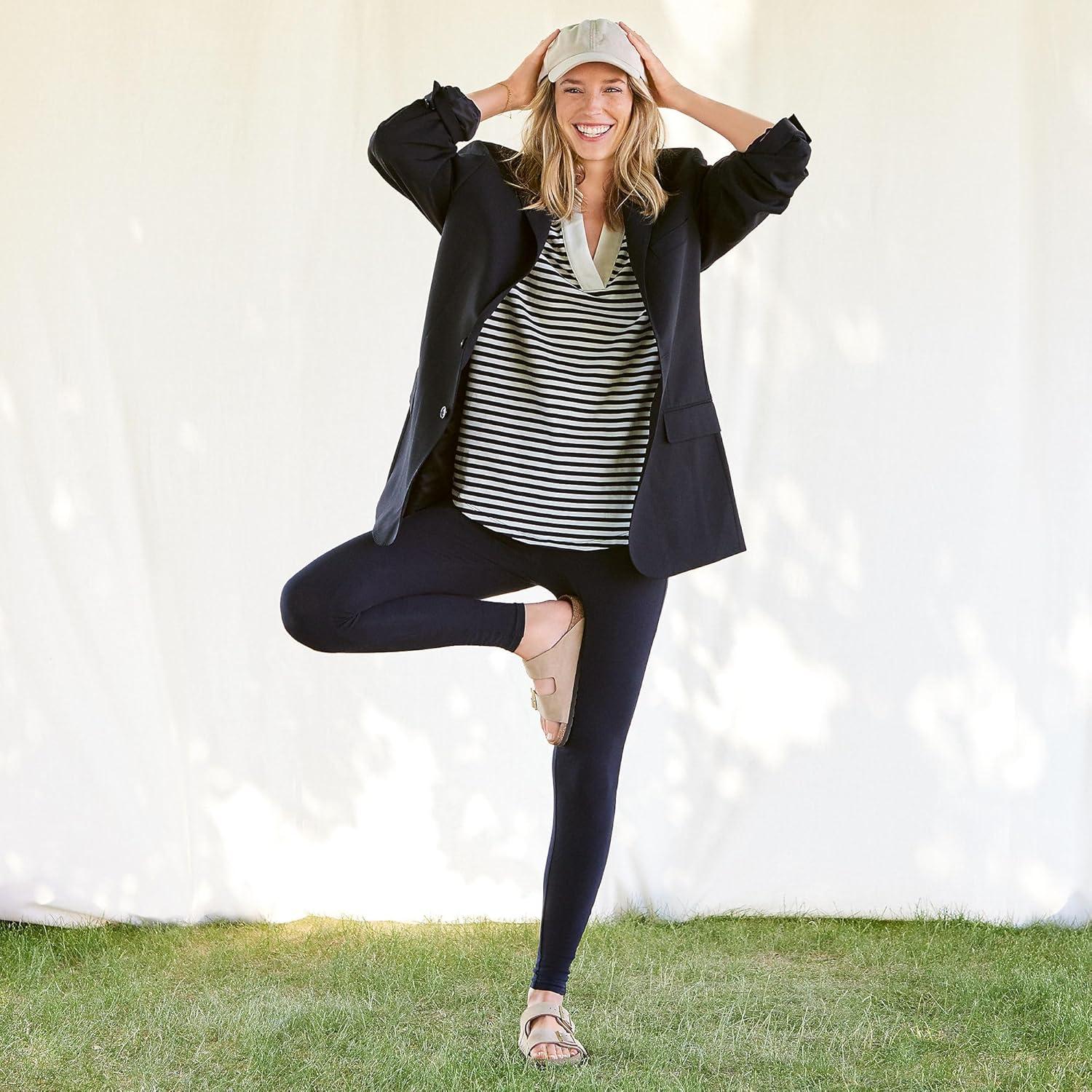 imageLands End Womens Starfish Mid Rise Knit LeggingsBlack