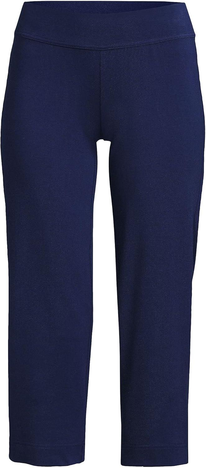 imageLands End Womens Starfish Mid Rise PullOn Crop PantsDeep Sea Navy