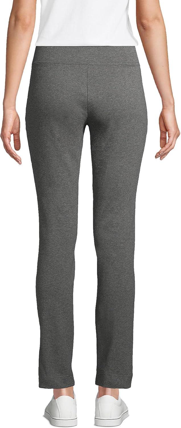 imageLands End Womens Starfish Mid Rise Slim Leg PantsCharcoal Heather